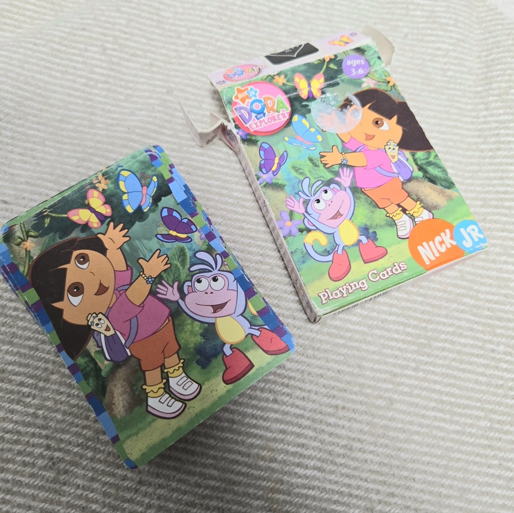Vintage Y2K early 2000s Nick Jr. Dora the Explorer playing cards deck